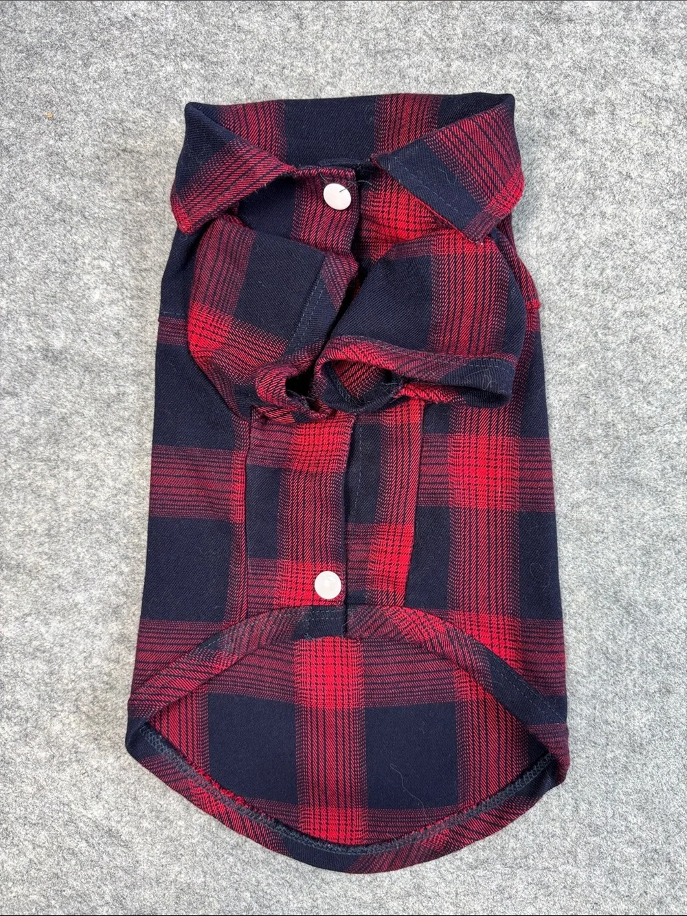 Lot of 3 Plaid Dog Shirts Small 7-10 lbs Button Front Pet Clothes